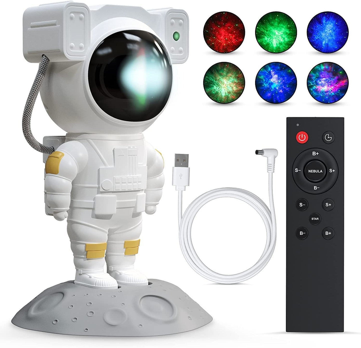 Robot Sky Space Stars Light Astronaut Galaxy Projector, Night lamp