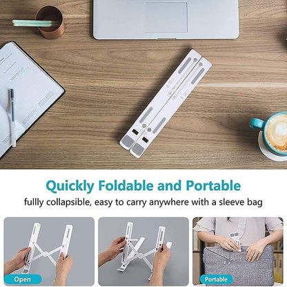 Metal Portable Laptop Stand, with 7 Adjustable Angles