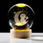 3D Crystal Ball lamps With Base (1 Pc / Mix Design)